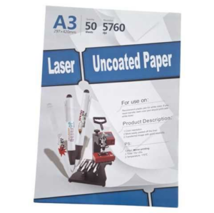 1058_imagen_1.png PAPEL TRANSFER A3 LASER PARA METALES, PLASTICOS, VIDRIO, ETC