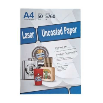 PAPEL TRANSFER A4 LASER PARA METALES, PLASTICOS, VIDRIO, ETC