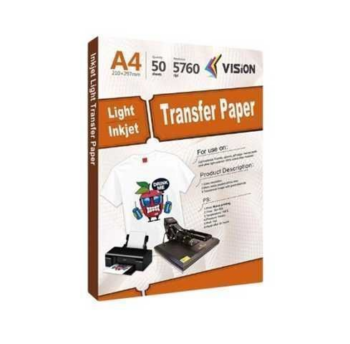 PAPEL TRANSFER IMPRESION INKJET PRENDAS CLARAS A4