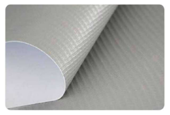 ROLLO LONA 13 OZ 320CM 50M 500X500 BRILLANTE RESPALDO GRIS