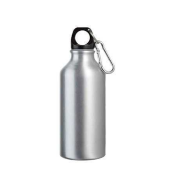 TOMATODO SUB ALUMINIO PLATEADO 500ML TAPA MOSQUETON
