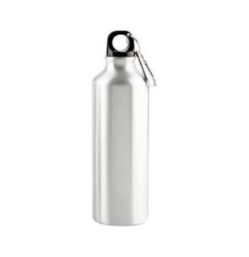 TOMATODO SUB ALUMINIO PLATEADO 750ML TAPA MOSQUETON