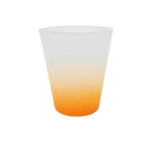 VASO SUB SHOT TEQUILERO 2 OZ ARENADO FONDO NARANJA NEON