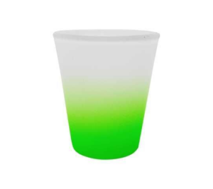 VASO SUB SHOT TEQUILERO 2 OZ ARENADO FONDO VERDE NEON