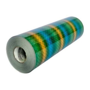 VINIL AUTOADHESIVO INSIGN HOLOGRAFICO SIRENA RAINBOW AZUL VERDE 30.5CM DE ANCHO