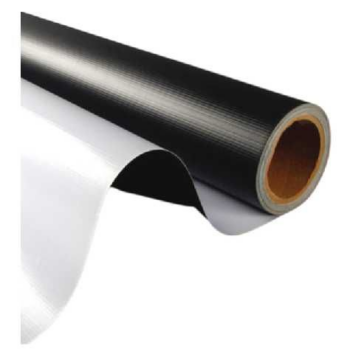 ROLLO LONA 10 OZ 160CM 50M 300X500 BRILLANTE RESPALDO NEGRO