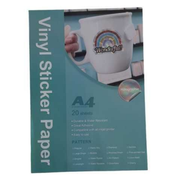 ADHESIVO HOLOGRAFICO PET MODELO DOT INKJET A4