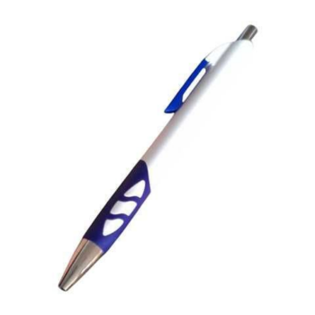 ESFERO BLANCO METAL CON AZUL
