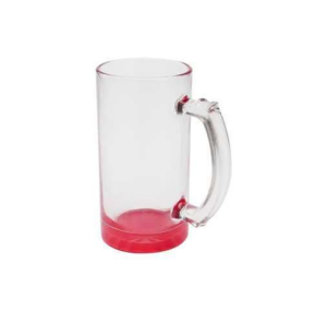 JARRO SUB VIDRIO CERVECERO CLARO 16OZ FONDO ROJO