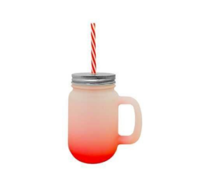850_imagen_1.png JARRO SUB VIDRIO DEGRADADO ROJO 16OZ TAPA DE ALUMINIO Y SORBETE