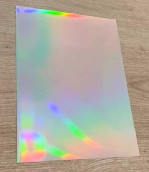 ADHESIVO HOLOGRAFICO IMPERMEABLE PET INKJET A4
